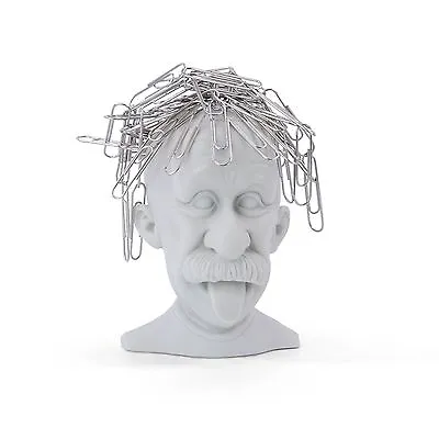 Albert Einstein Bald Headed Magnetic Paper Clip Holder • £9.90