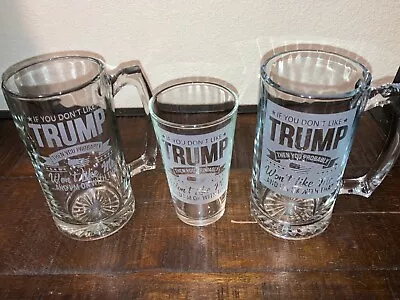 New Trump Republican Sandblast Etched Pint Glass Or Beer Mug  • $12.89