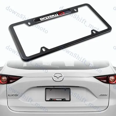 For 1PCS MAZDA 3 6 Black License Plate Frame Stainless Steel Metal New • $10.99