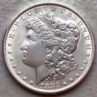 1883 Au/unc Morgan Silver Dollar 90% $1 Coin Us #b435 • $1