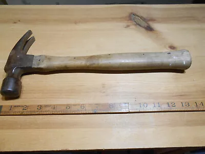 Vintage Vaughan Straight Claw Hammer With Wood Handle  20 OZ ! Made In USA • $16