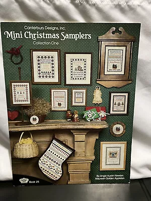 Vintage Cross Stitch 8 Patterns With Color Codes 1984 Mini Christmas Sampler • $4.95