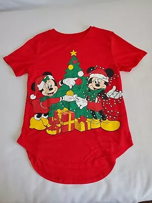 Mickey And Minnie Mouse Christmas Women’s T-shirt Size M • $10.99