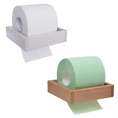 £12.99 • Buy Wooden Toilet Paper Holder With Anchors And Mounting Screws