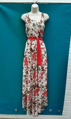 Long Dresseveingpartycasualhippie60s70s80s Vintage Stylefloralsize 8 Ap • £8.99