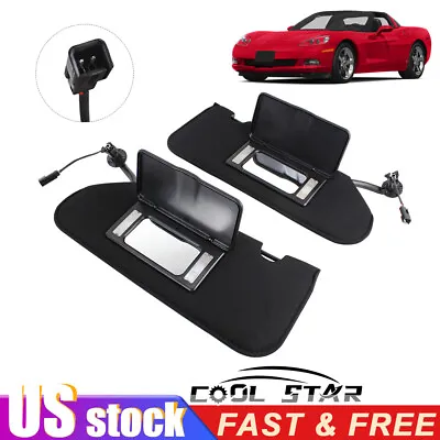 Fit For Chevrolet Corvette C6 2005-13 Pair Sun Visor With Mirror Left And Right • $67.99