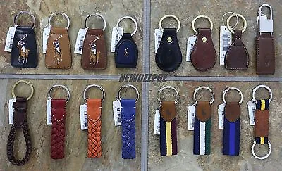 NWT Polo Ralph Lauren Men Women Pony Leather Key Chain Key Ring Key Fob  • $34.50