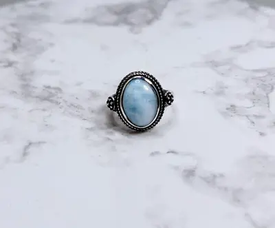 Marahlago Twine Larimar Sterling Silver Ring Size 7 In Gift Box Ships Fast!!! • $99.99