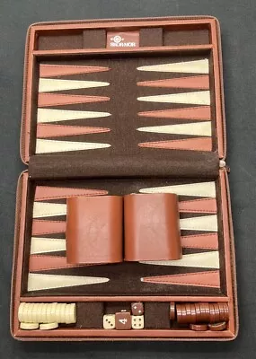 Vtg Skor-Mor Backgammon Game Missing Pieces Folding Zipper Travel Case • $7.99