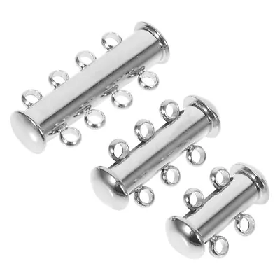  3 Pcs Necklace Clasp Bracelet Connecting Buckle Stacker Manual • £9.41