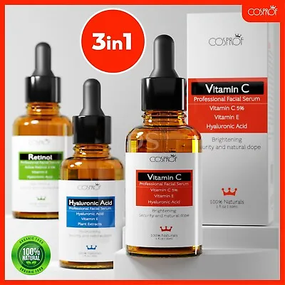 $38.90 • Buy Anti-Aging Wrinkle Hyaluronic Acid/Retinol/Vitamin C&E Face Skin Serum Collagen