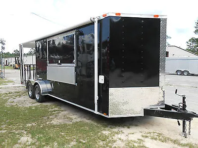 NEW 7x22 7 X 22 Enclosed Concession Food Vending BBQ Porch Trailer * MUST SEE * • $26795