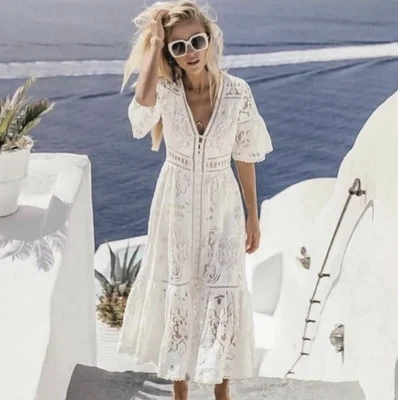 $199 • Buy Spell White Clover Gown Size S