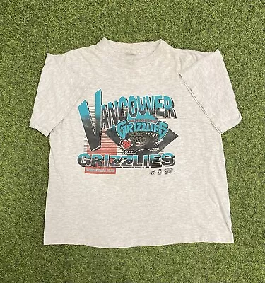 Vintage 90s Sogo Vancouver Grizzlies Graphic NBA T-Shirt Large ~READ • $100