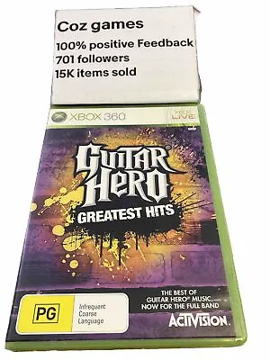 Guitar Hero Greatest Hits For The Xbox 360 Complete Australian Release MINT • $45