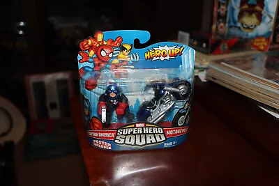 Marvel SUPER HERO SQUAD 2009 CAPTAIN AMERICA & MOTORCYCLE MIP • $9.99