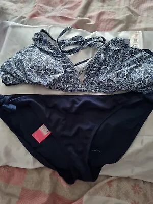 Womens  Bikini Set  Accessorize Bottoms 16 Fatface Top 16 Bnwt Mixed Bikini Set • £14.99