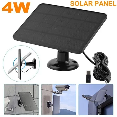 $20.99 • Buy 4W Solar Cells Panel For Spotlight Camera Stick Up Cam Outdoor Battery Charger