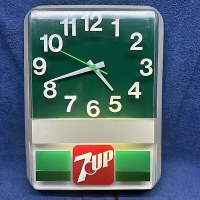 Awesome 1980’s 7up Light Up Clock Sign Soda Coca Cola Coke • $259.95