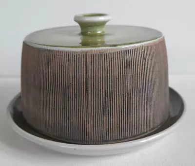 Vintage Retro MCM Iden Rye Pottery Round Butter Dish • £18.50