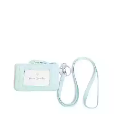 Vera Bradley Ultralight Zip ID Case & Lanyard Sea Salt Blue NWT • $21.99