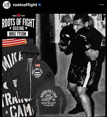 Rare Roots Of Fight Iron Mike Tyson Training Camp 2xl Dark Gray Zipper Hoodie • $199.99