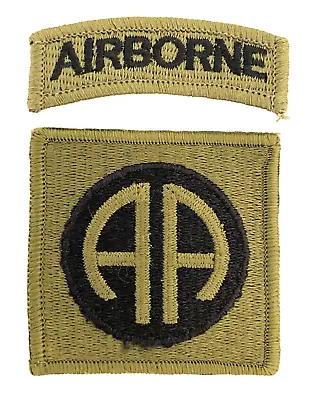 GENUINE American U.S Army 82nd Airborne Division Cloth Sleeve Patch SUBDUED • £5.95