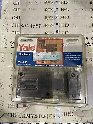 Vintage New Yale BoltLock Heavy Duty V3-US5 Cylinder 1” Bolt2.keysmade England • $79.99