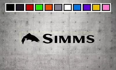 Simms With LOGO Vinyl Decal Sticker Emblem Car Truck Window 4  6  8  • $4.99