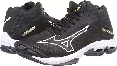 MIZUNO Volleyball Shoes WAVE LIGHTNING Z7 MID V1GA2250 Black From Japan NEW • $118.99