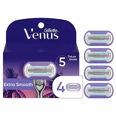 Gillette Venus Miami Midnight Extra Smooth Women's Razor Refills 4 Ct • $17.97