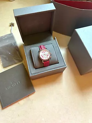 MICHELE  100 Sapphire Pink DIAMONDS .60CTW CHRONO  MOP WATCH Pink VALENTINE DAY • $599