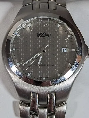 Mossimo Silver Tone Dial Round Case Stainless Steel Link Band Watch 7.25 Inch • $17.49