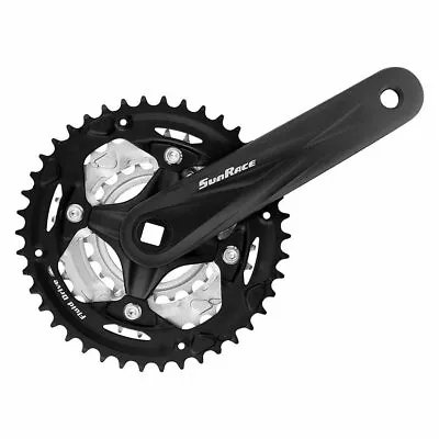 Sunrace FCM600 Crankset Speed: 7/8 BCD: 64/104 22/32/42 Square 170mm Bla • $44.25