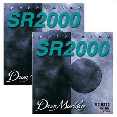 2 Sets Of Dean Markley 2698 SR2000 6-String Medium Custom Bass Strings 27-127 • $44.99