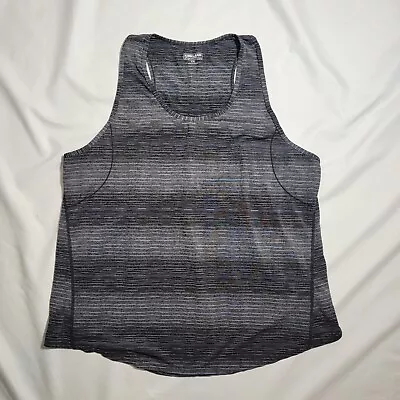 KIRKLAND Signature Racerback Tank Mens Grey Purple Striped 2XL • $7.50