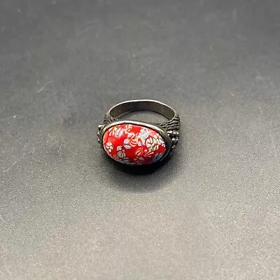 Sterling Silver Millefiori Glass Ring  Stamped STE 080923@ • $55