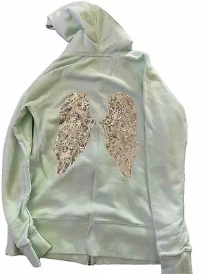 Victoria’s Secret Angel Hoodie Bling Wings Women’s Size Small Mint Green #494 • $27.98