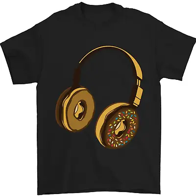 £12.99 • Buy Donut Headphones Music DJ DJing Funny Mens T-Shirt 100% Cotton