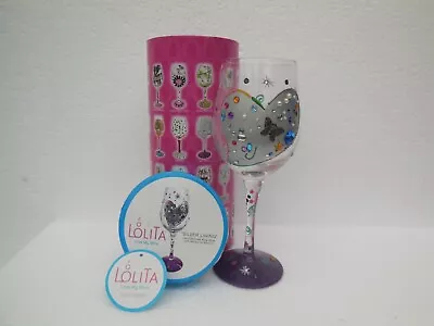 Lolita Love My Wine ~ Silver Lining ~ Hand Painted Wine Glass • £12