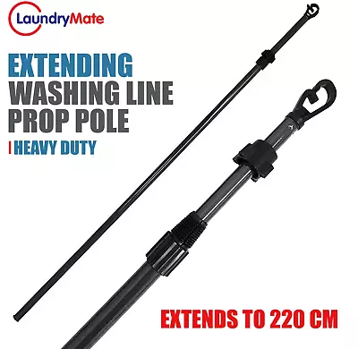 Extendable Line Prop Easy Twist & Lock Operation Heavy Duty Washing Pole 2.4m • £9.99