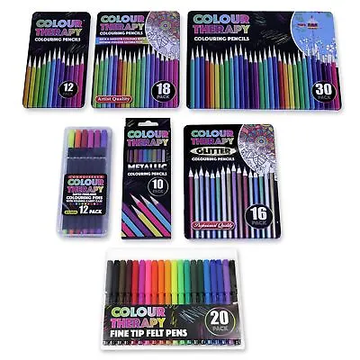 Colour Therapy Colouring Pencils & Pens • £2.46