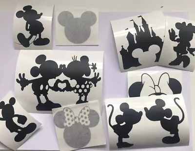 Mickey Mouse Minnie Mouse Vinyl Decal Sticker Decor Gifts Wall Glass Card Car • £1.20