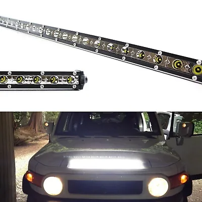 Hood Scoop Mount 25  LED Light Bar W/Brackets Wiring For 07-14 Toyota FJ Cruiser • $89.99