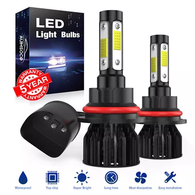 2x H13 9008 LED Headlight Bulbs High Low Beam Conversion Kit 6000K Bright White • $29.99