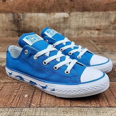 Converse Dinosaur Low Youth Sz 3 Blue Boys Sneakers Casual Dino Shoes 663670C • $39.99