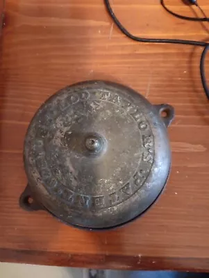 Antique Taylor's Brass Mechanical Door Bell Patent Oct 23 1860 Pre Civil War • $45