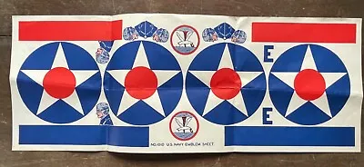 Vintage Number 1010 U.S. Navy Emblem Sheet • $3