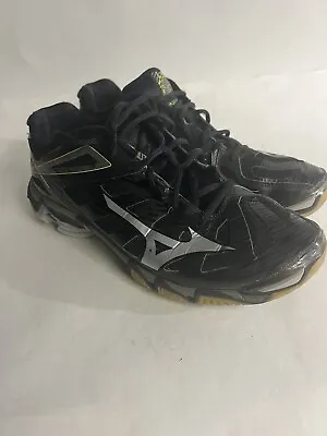Mizuno Wave Lightning RX3 Womens Size 8.5 Black Shoes Sneakers Volleyball Tennis • $19.99