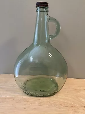 Vintage Green Glass 1/2 Gallon Wine Liquor Jug • $10